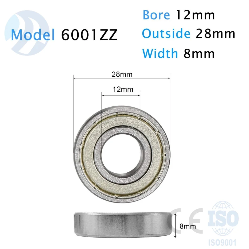 6001 Ball Bearing High Temperature Resistance Rolling Smoothly High Reliability Deep Groove Ball Bearing 6002 6003 6004 6005 6006 6007 6008 6009